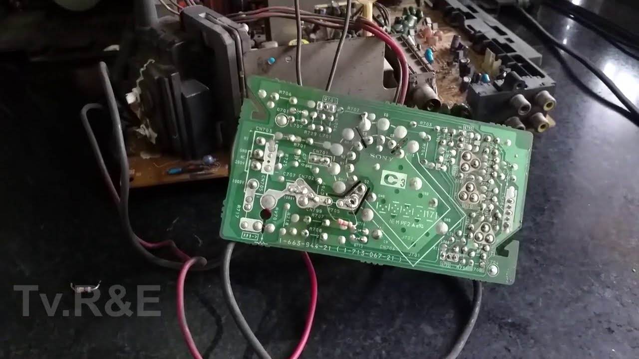 how to repair Sony tv no picture sound ok CRT base one resistance