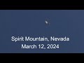 New ufo  uap hispeed footage near vegas spirit mountain nv