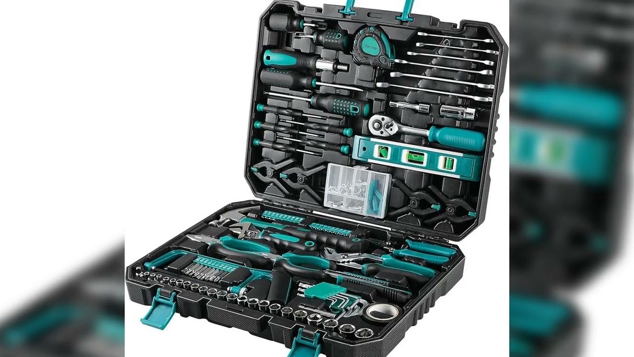 A must-have product! 198 Piece Tool Box, Hand Tool Set, Ratchet Socket Tool Set, Screwdriver Set,