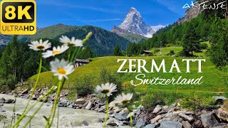 [ 8K ] ZERMATT Switzerland • Walk Tour • 8K UHD Video