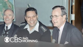Retired gen. colin powell, who served as president george h.w. bush's
chairman of the joint chiefs staff during first gulf war, joins "cbs
this mornin...