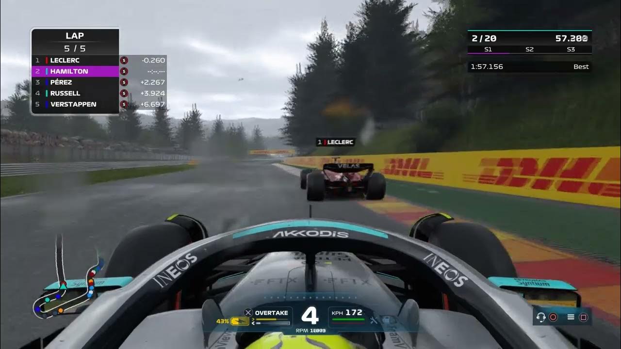 Intense last lap battle and overtake, on Spa Francorchamps, with