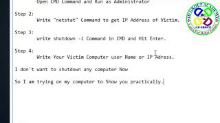 How to Remotely Shutdown any Computer with command prompt latest video