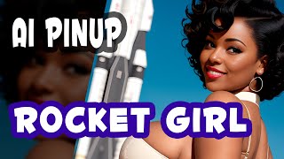 Black pinup rocket science girl (11) #ai #aiart #lookbook #stablediffusion #black #plussize #rocket