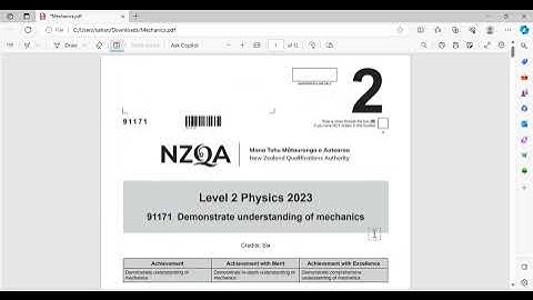 2023 Mechanics level 2 NCEA paper walkthrough