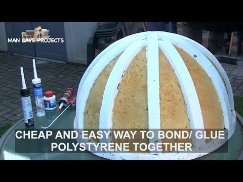 How to glue polystyrene together | Cheap and easy way to glue polystyrene sheets together |foam glue