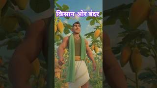 “किसान और शरारती बंदर 🐒 | Funny 3D Animated Hindi Story for Kids” #cartoonstory