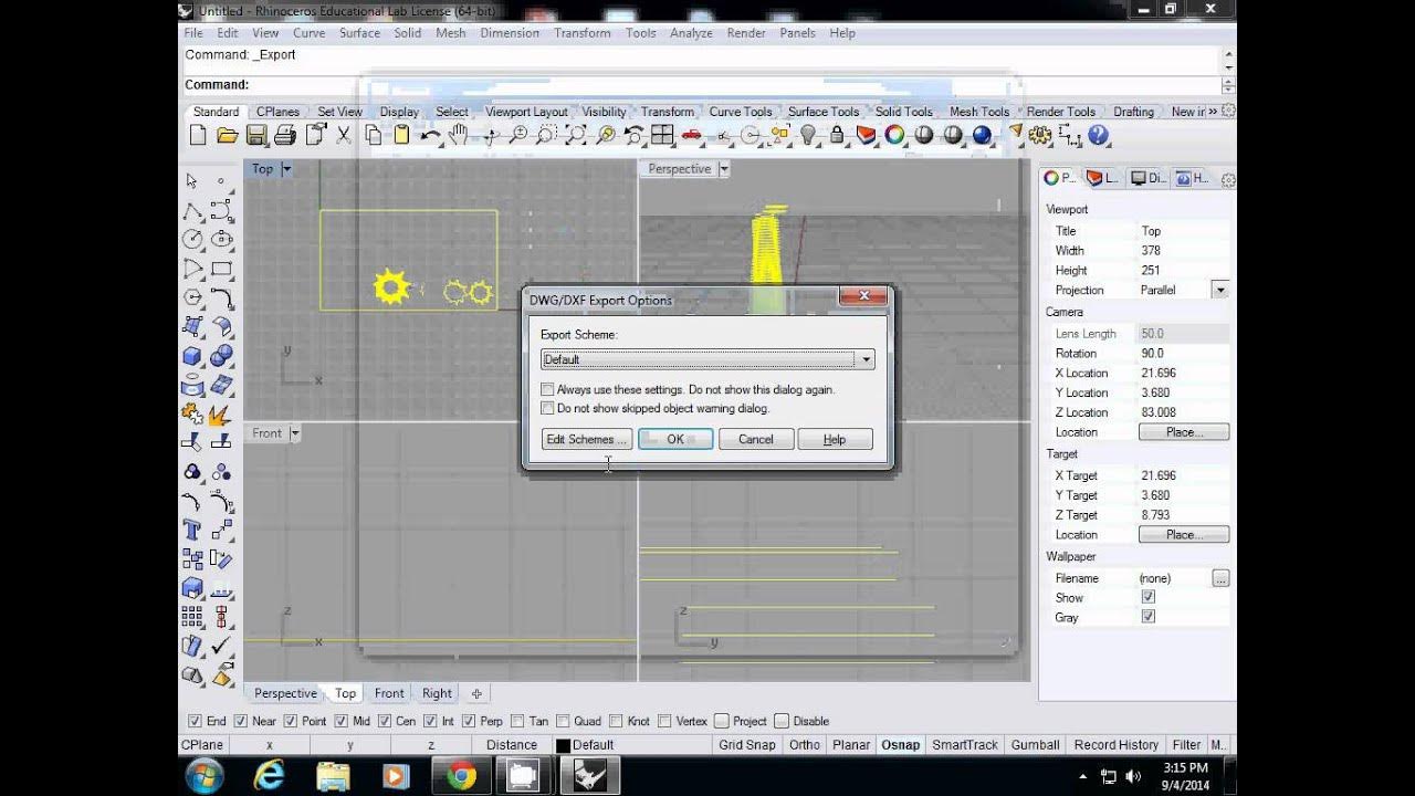 Rhino 3D Tutorial Exporting Curves in DXF/DWG formats YouTube