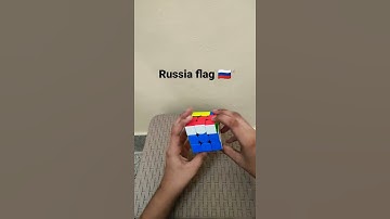 how to make Russia flag 🇷🇺 in rubiks cube#shorts