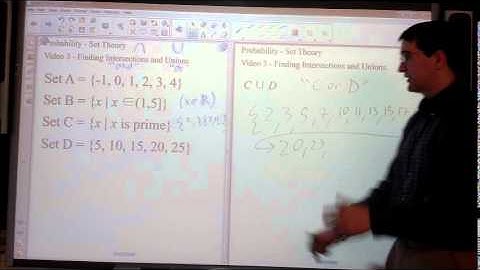 Honors Unit 12 - Probability - Set Theory Video 3 - Finding Intersections and Unions