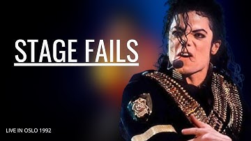 STAGE FAILS OF MICHAEL JACKSON | LIVE IN OSLO 1992