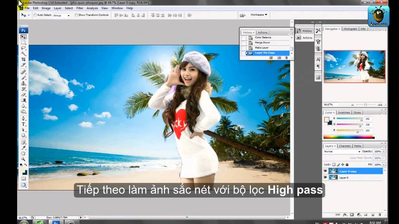 Làm thế nào để ghép ảnh vào nền bằng Photoshop