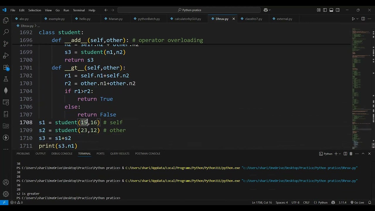 Python Operator Overloading, Method Overloading, Overriding & Abstraction Explained! Part 19