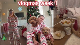 VLOGMAS WEEK 1 | soccer, hot chocolate, baking, shopping