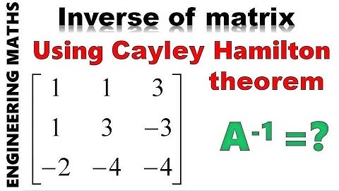Cayley Hamilton : Inverse of a matrix | Step wise explanation | Example solved-1| Mathspedia |