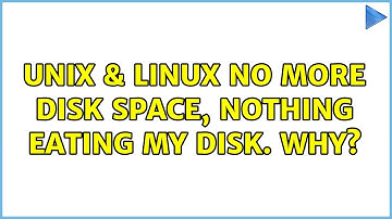 Unix & Linux: No more disk space, nothing eating my disk. Why? (3 Solutions!!)