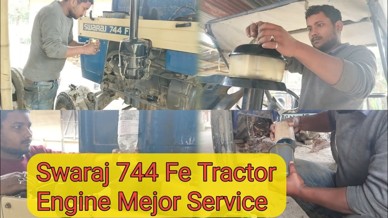 स्वराज 744 ट्रैक्टर में इंजन का मेजोर  सर्विस कैसे करें | Swaraj 744 Fe Tractor Engine Mejor Service
