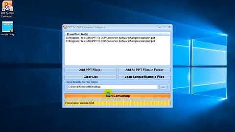 How To Use PPT To ODP Converter Software