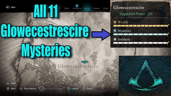 All Assassin's Creed Valhalla Euriviscire Wealth, Mysteries, and Artifacts  locations map - Polygon