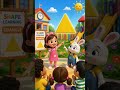 🌟 Learn 4 Shapes with Lily &amp; Benny Bunny | Shape Learning Game for Kindergarten Kids 🟠⬜🔺⭐