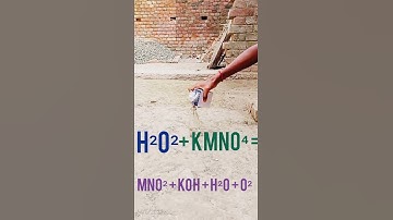 Chemical reaction between hydrogen peroxide and potassium permanganate👨‍🔬👩‍🔬👨‍🔬🤯🤯