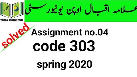 aiou solved assignment spring 2020 | code 303 assignment no.04