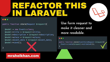 Refactor Laravel store function using Form Request