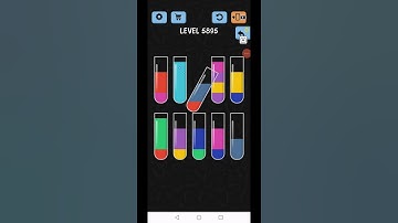 Water Color Sort Level 5895 Gameplay Solution
