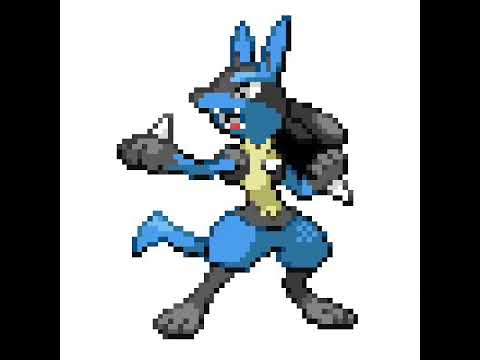 Coloring lucario in pixelmon colour by numbers - YouTube