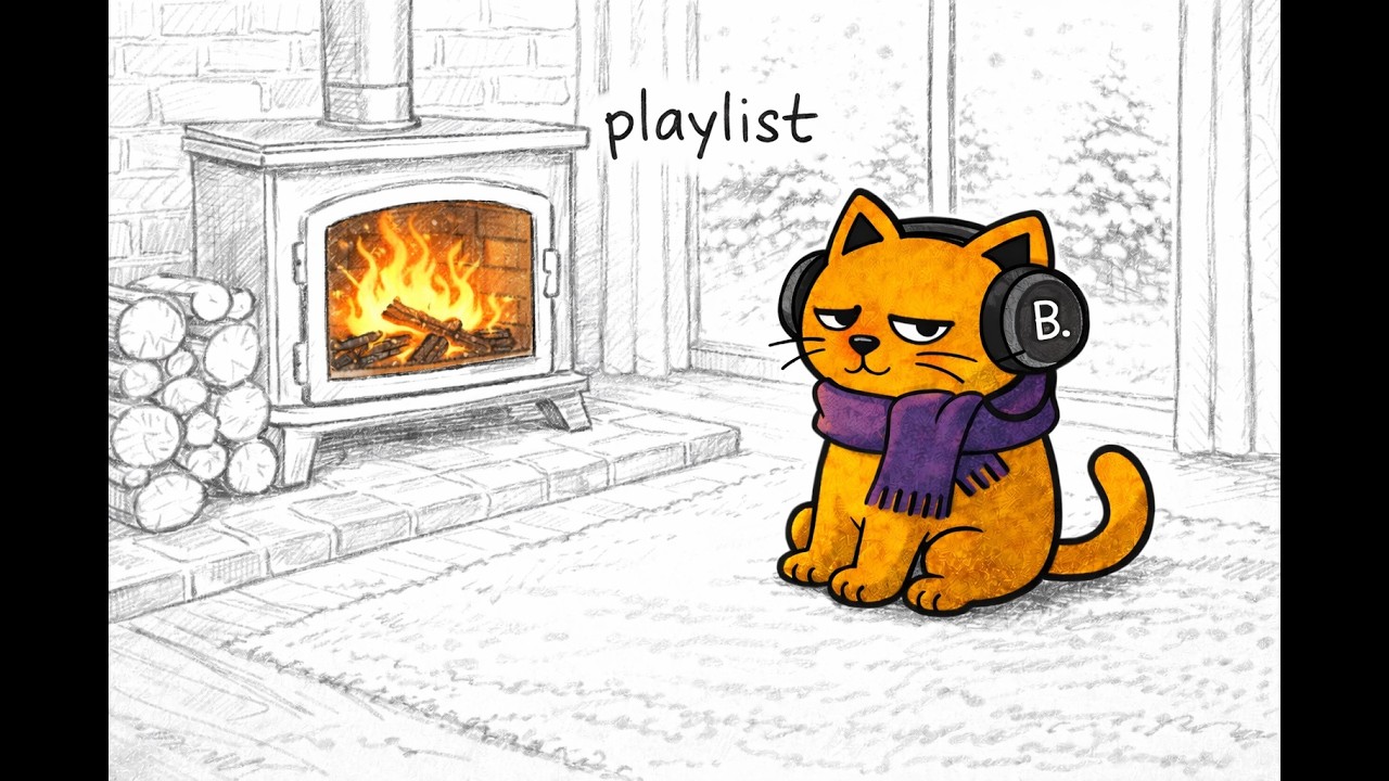 [Playlist] 아직 겨울인데, 봄이 조금 스며든다냥 | Warm Cafe Jazz