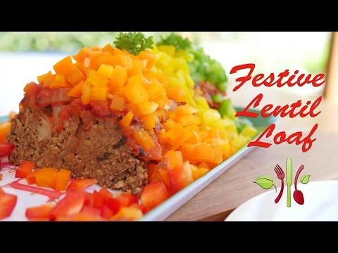 Festive Lentil Loaf (Vegan, Oil Free, Wholefood Plant based)