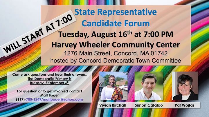 Concord State Representative Candidate Forum - August 16th, 2022