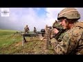 Us marines  romanian soldiers livefire exercises with guns and rockets