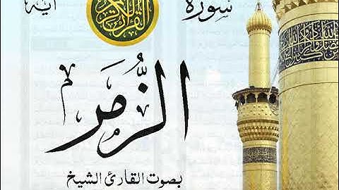 سورة الزمر - مع إظهار آيات القراءة - تلاوة القارئ الشيخ رعد محمد الكردي . صدى