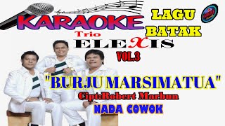 KARAOKE BURJU MARSIMATUA||TRIO ELEXIS VOL 3|| LAGU BATAK ||NADA COWOK