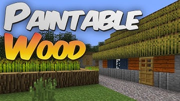Thatched Roofs and Paintable Wood in Minecraft - Blockalot & Paintable Wood Mod Showcase