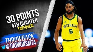 Patty Mills Full Highlights 2019.08.24 Boomers vs USA  30 Pts, 4th QTR TakeOver!