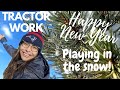 Happy New Year 2022! Navajo Fun!! Playing in the snow! Tractor work/Navajo chores.