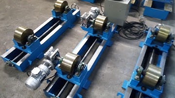 3T lead screw adjustable welding rotator working test