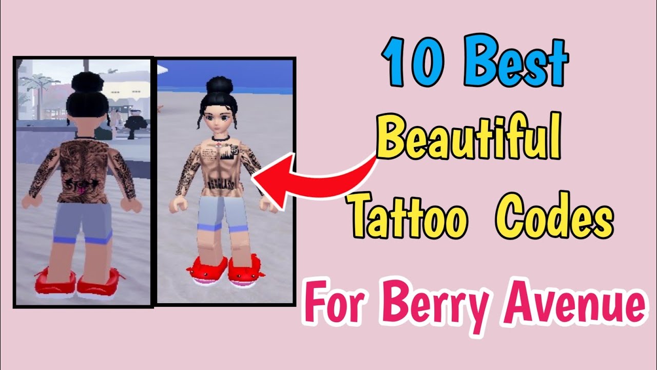 Best Boys Tattoo Codes For Roblox Berry Avenue & Brookhaven (2023