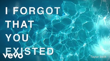 Taylor Swift - I Forgot That You Existed (Lyric Video)