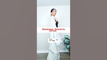 Day 4/7 How to wear Dupatta with Gharara/Sharara Suit #shorts #dupattastyle #Gharara #Sharara