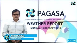Public Weather Forecast Issued at 5:00 AM October 15, 2018