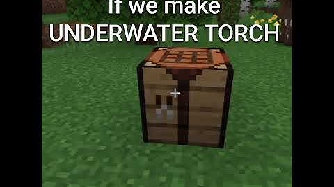 How to make UNDERWATER TORCH in MINECRAFT..............!