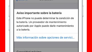 Este iPhone no puede determinar la condición de la batería