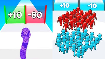 Snake Run Race vs Join Clash 3D / All Max Levels Gameplay Android,ios New Update