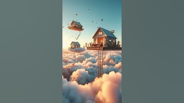 Lost in a Magical World Above the Clouds ☁️ #ai #creation #skyview #aivideo