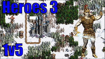 Heroes of Might & Magic 3: Random Map 1v5 Gameplay Part 1