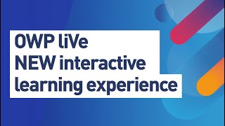 OWP liVe - Teaser - Discover this ALL-NEW Interactive Learning Experience from IMD