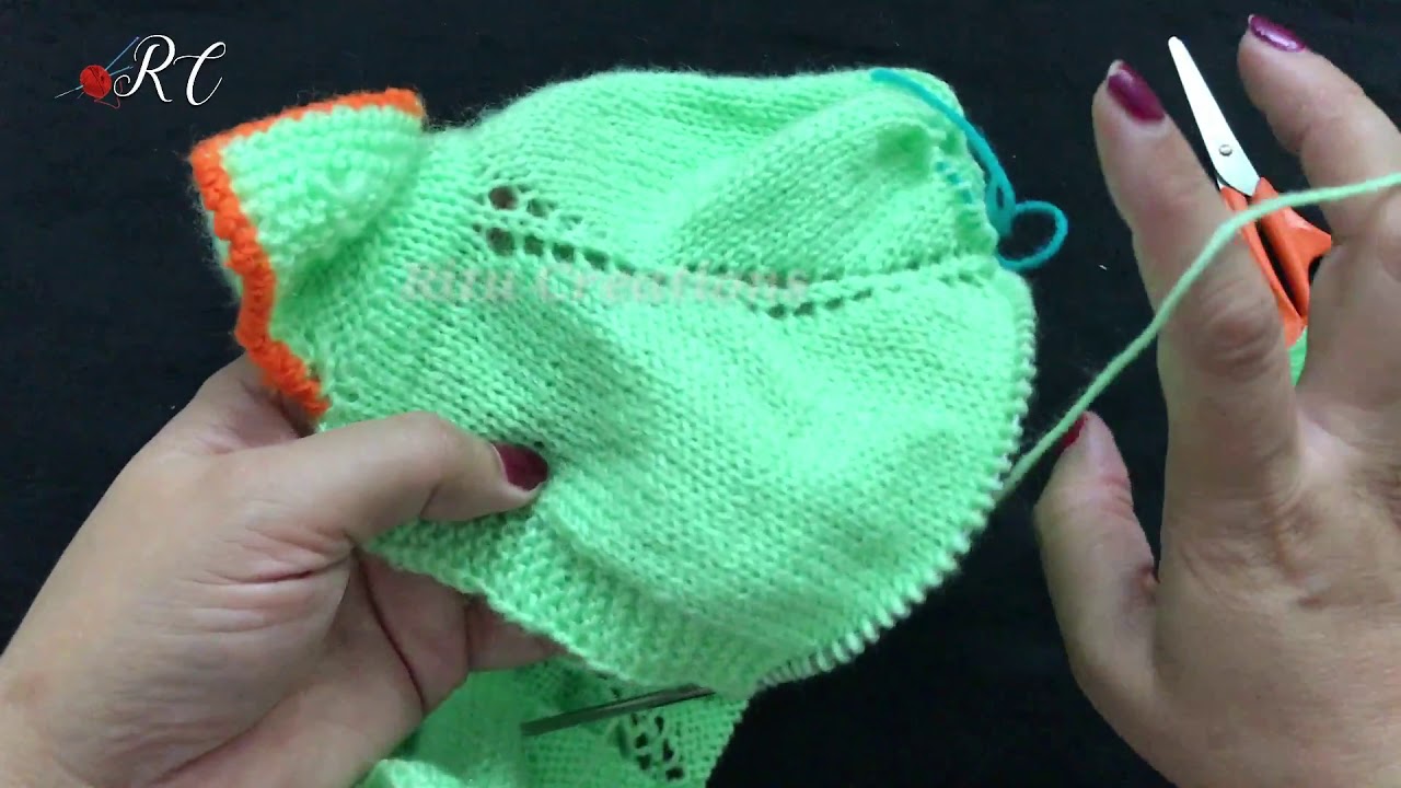 Knitting Baby Sweater from neck Hindi Video